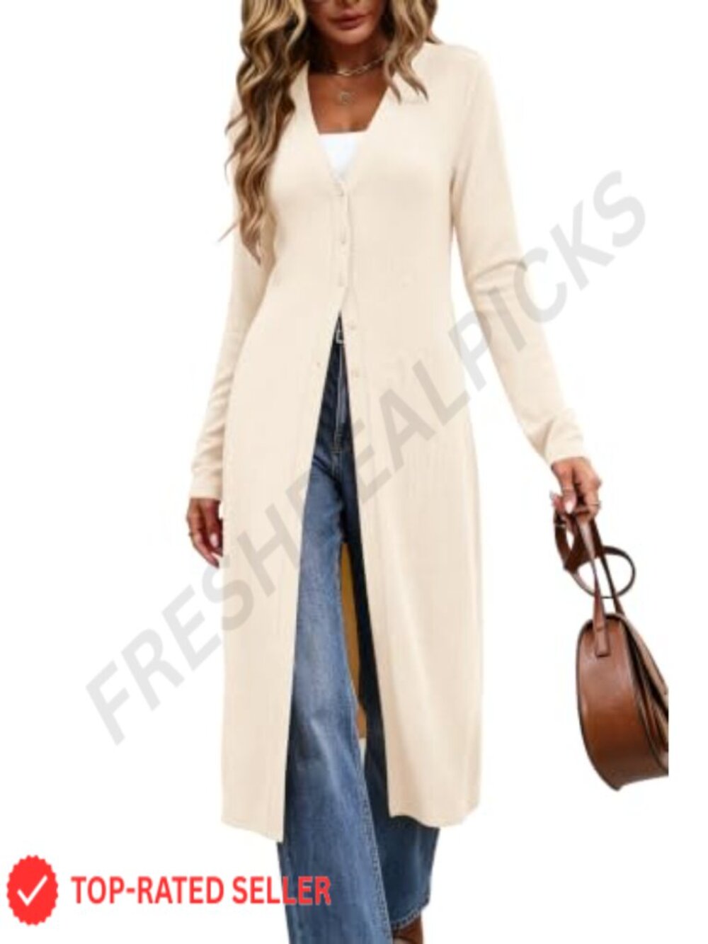 Women Lightweight Long Sleeve Button Up Open Front Maxi Duster Cardigan